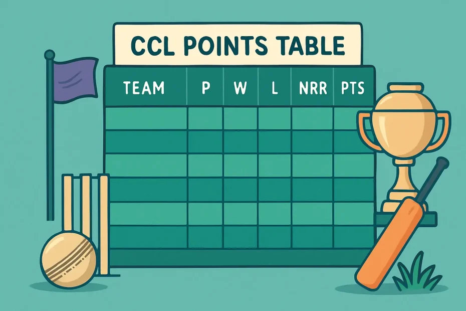 CCL points table: Live standings, NRR & qualification guide